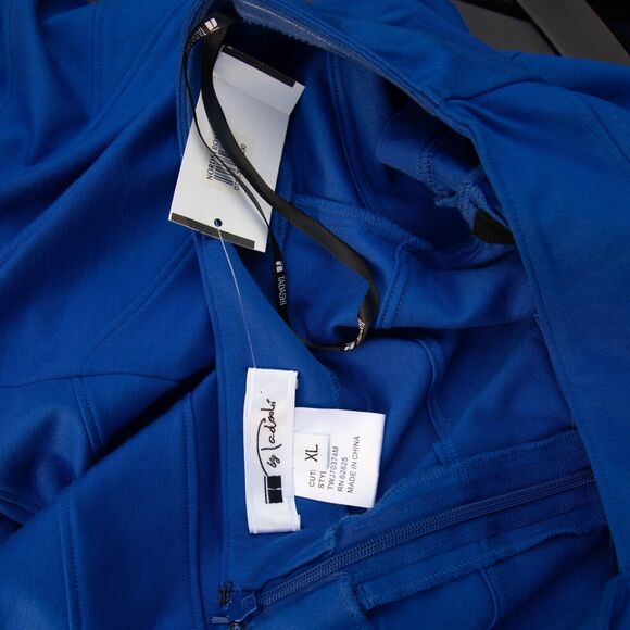 Tadashi Dress XL Sapphire Blue Sheath Off the Shoulder Cocktail Bodycon Occasion - Picture 10 of 11